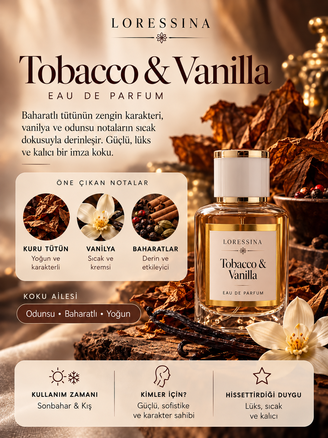 LORESSİNA - Tobacco § Vanilla - PARFÜM 50 ml