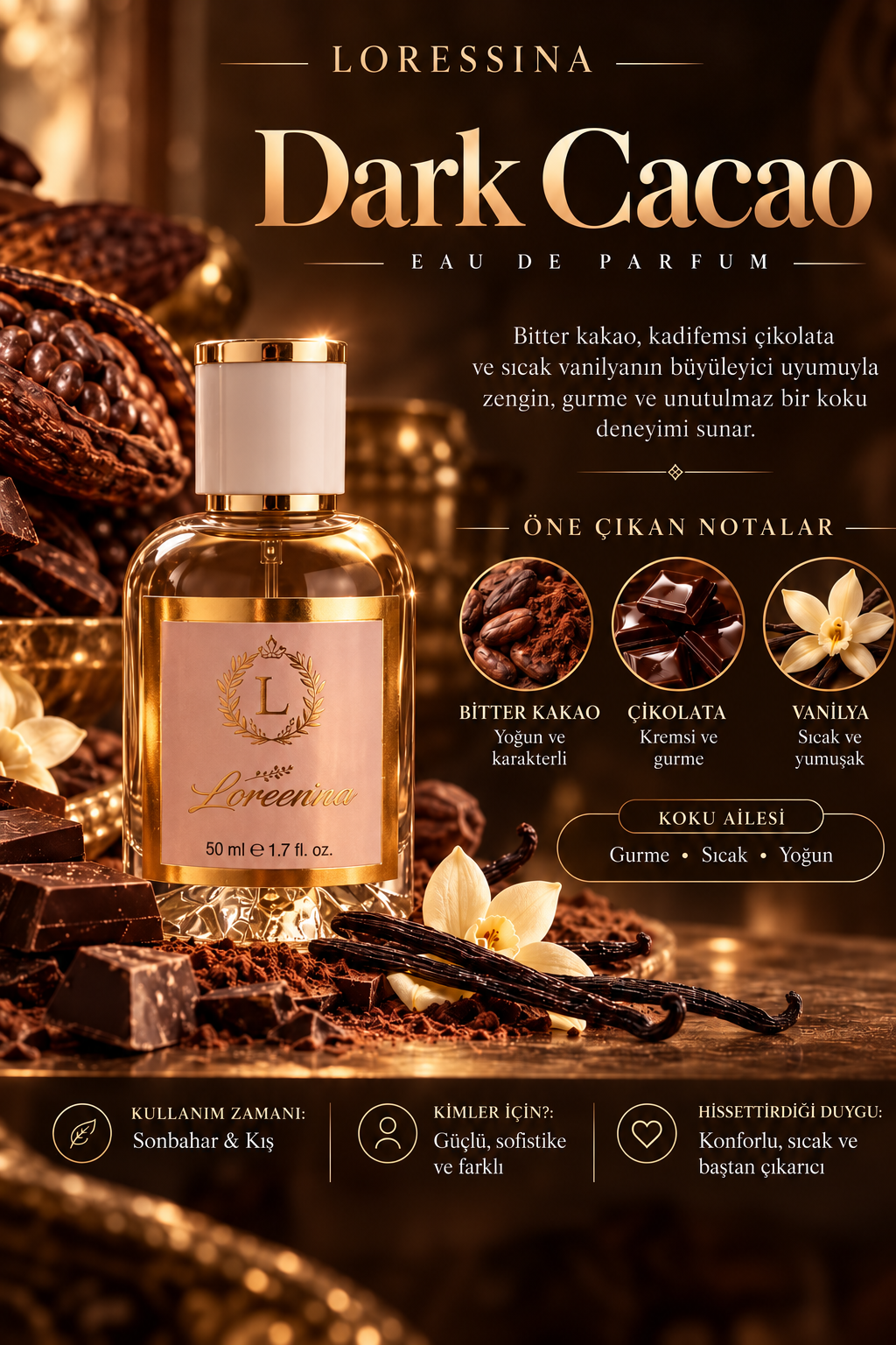 LORESSİNA - Dark Cacao - PARFÜM 50 ml