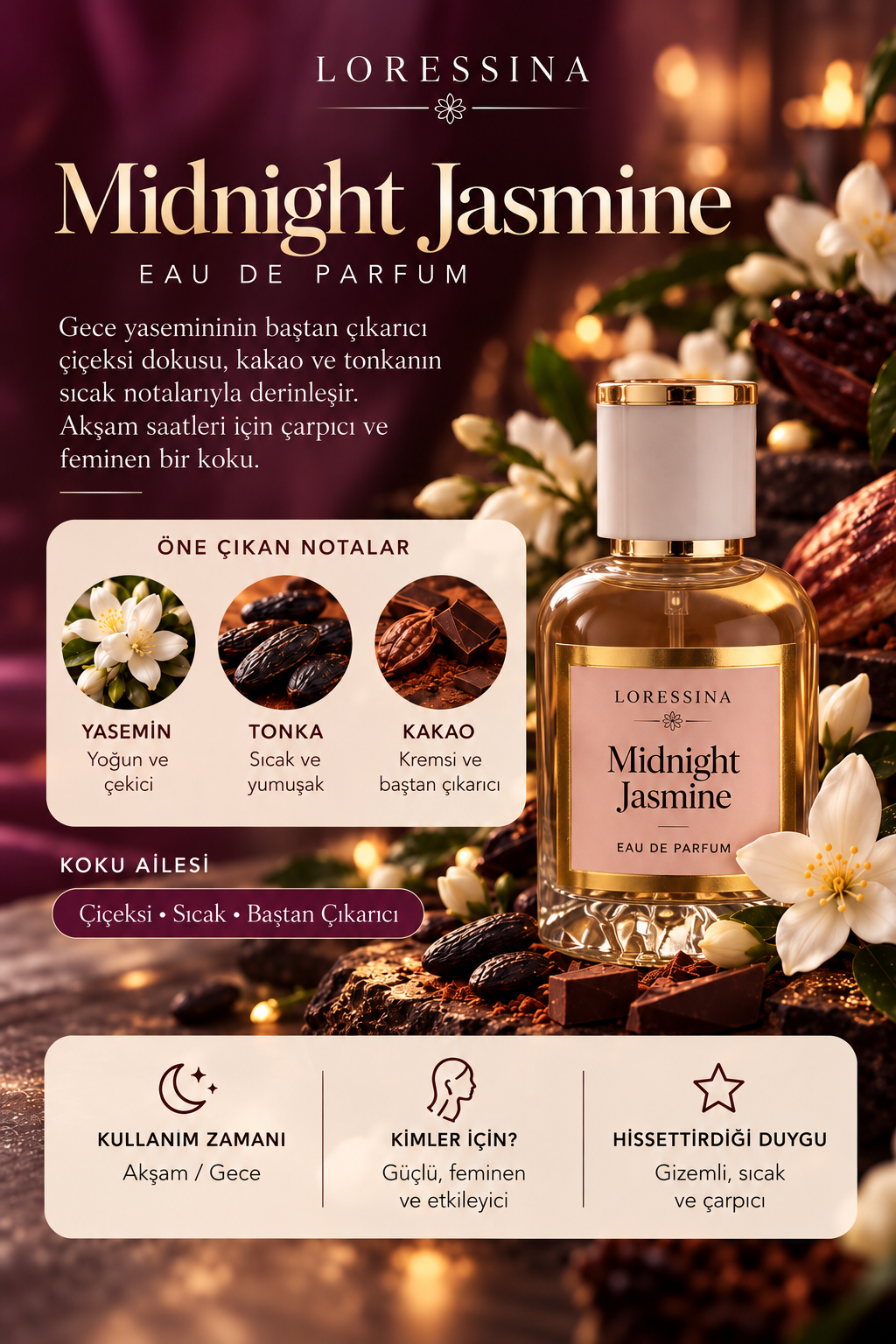 LORESSİNA - Midnight Jasmine - PARFÜM 50 ml