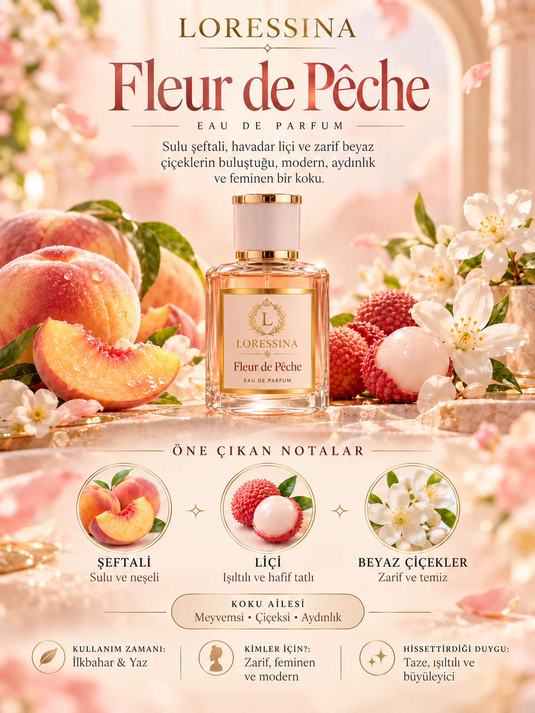 LORESSİNA - Fleur de Peche - PARFÜM 50 ml